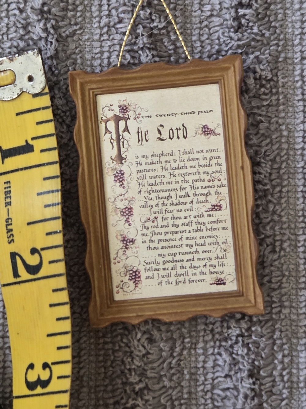 vintage Dollhouse 1:12 framed art print of the 23rd Psalm by Terese B. Mathewson